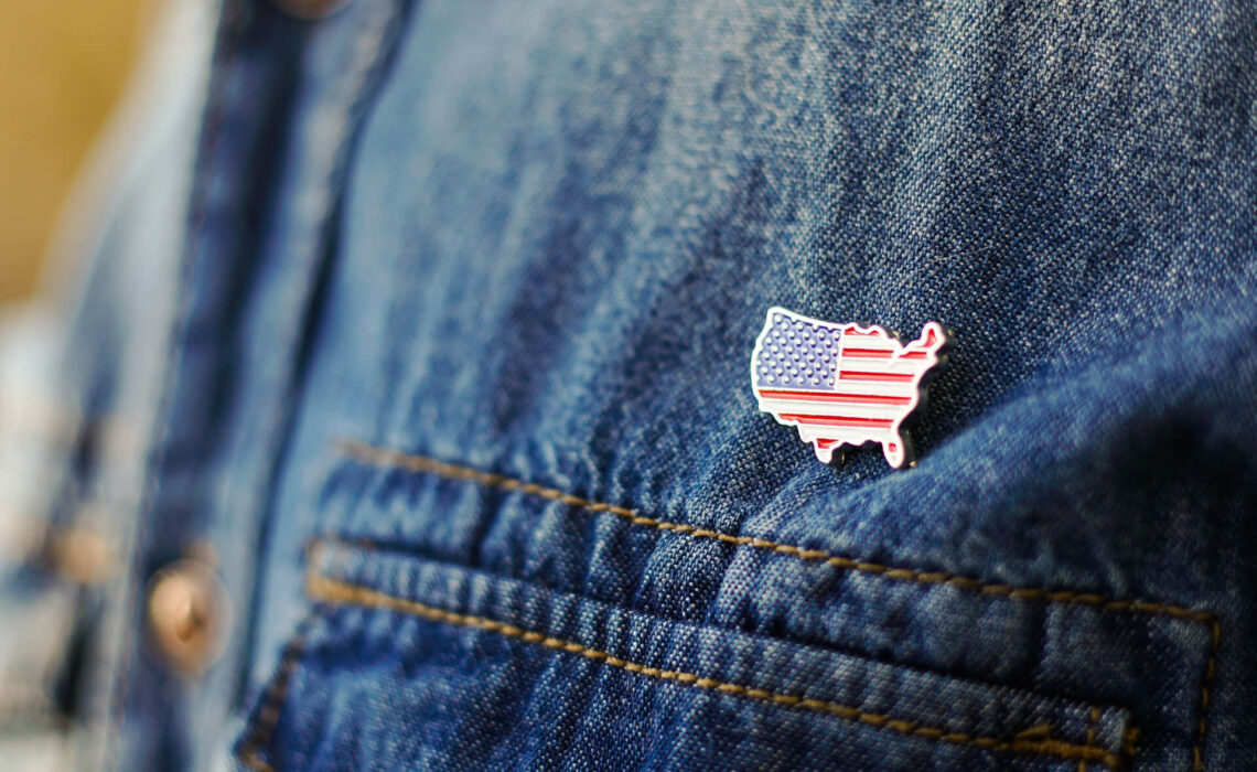 United States Lapel Pin For Employee Morale